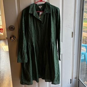 J.Crew Green Eyelet Lace Dress
